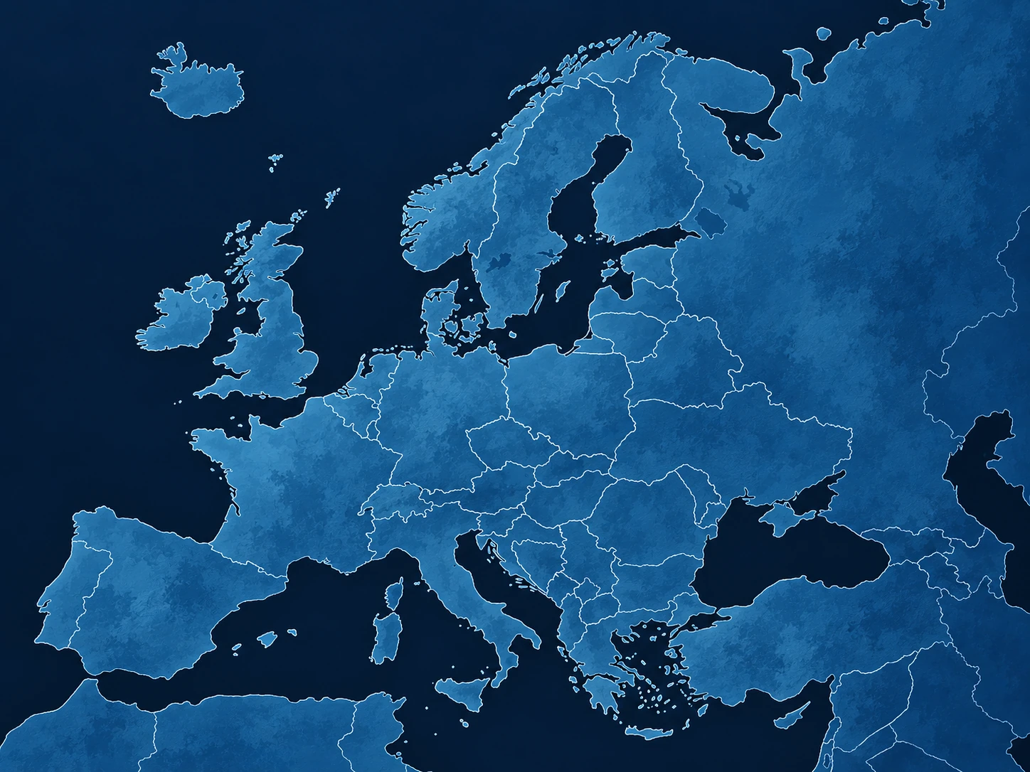 Illustrated base map of Europe